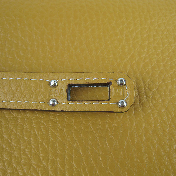 High Quality Hermes Kelly Long Clutch Bag Yellow H009 Replica